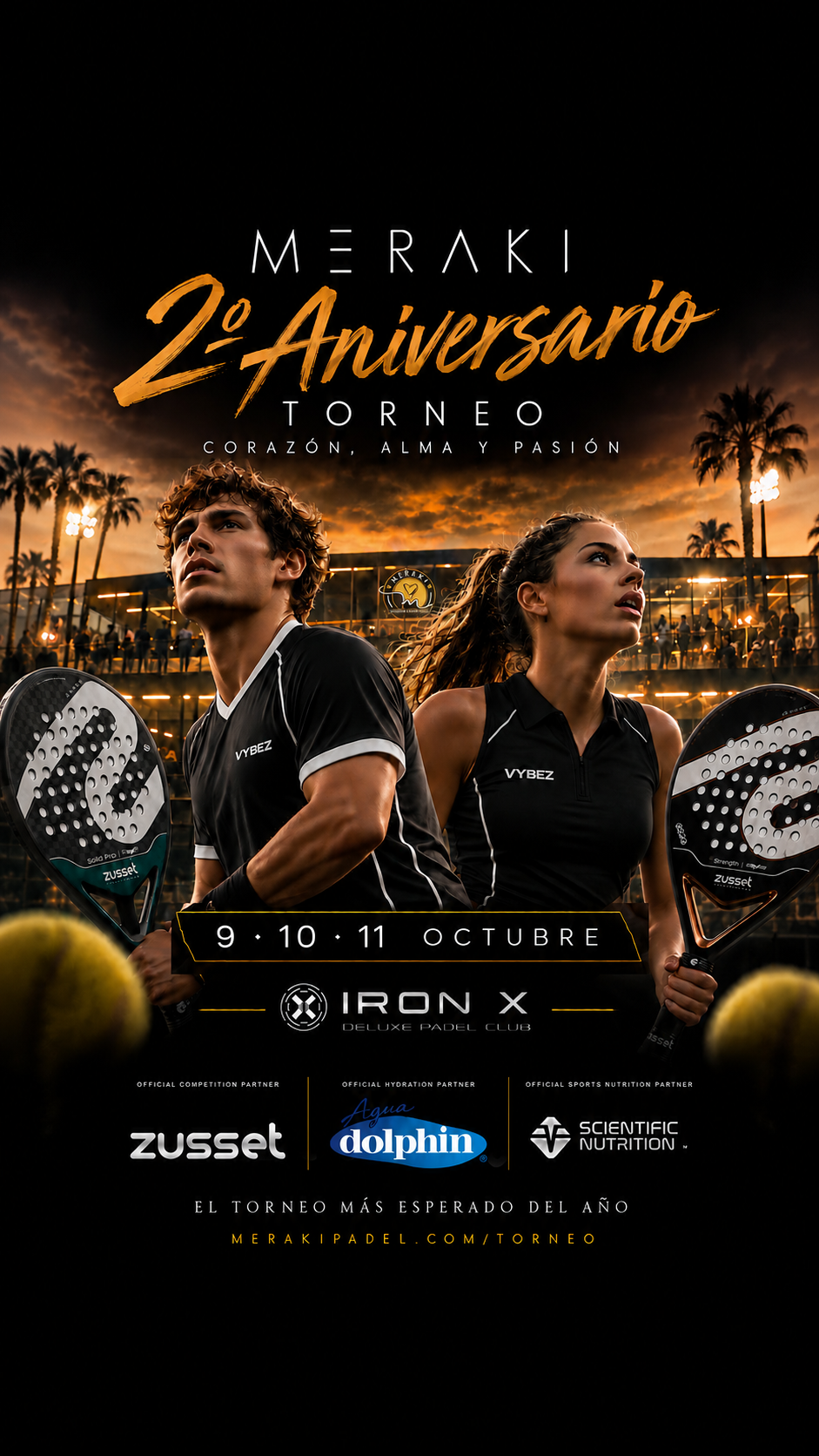Cartel Torneo 2º Aniversario Meraki en Iron X